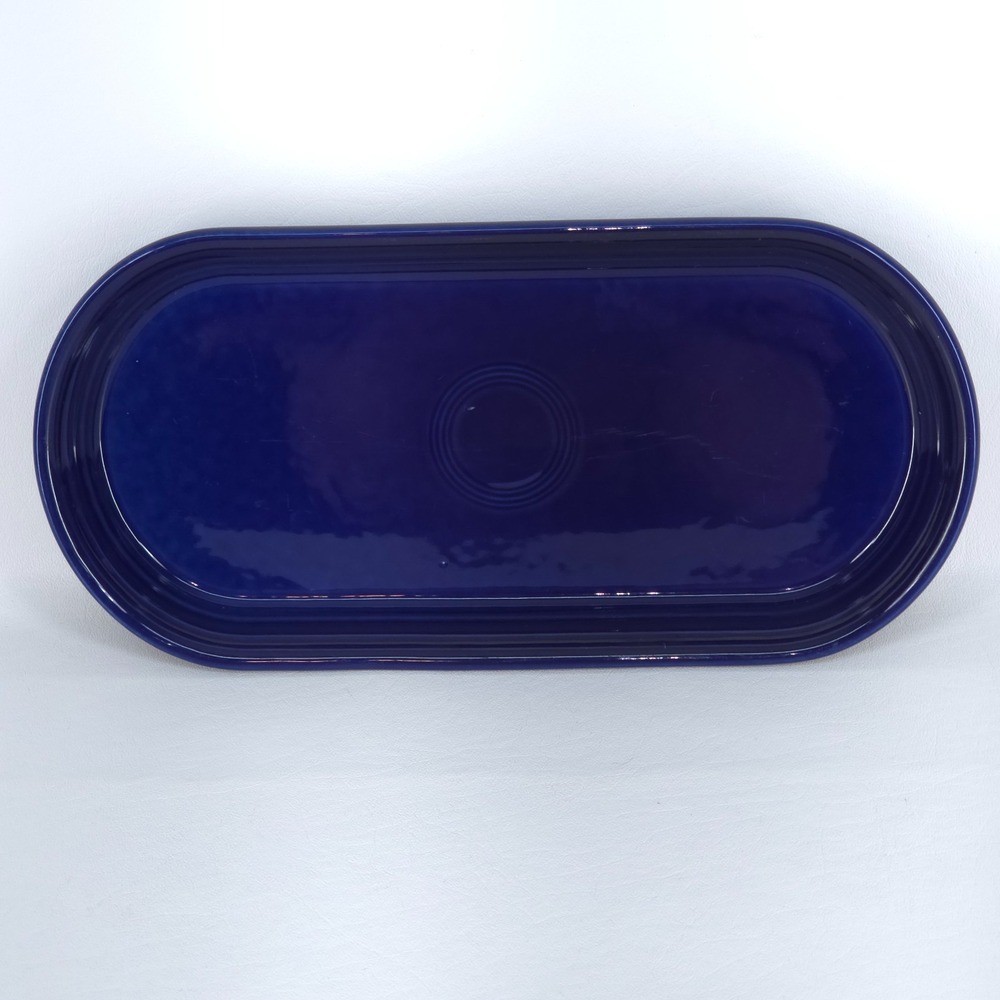 Fiestaware Cobalt Blue Bread Tray Oblong Serving Platter 12"x6" Fiesta HLC USA